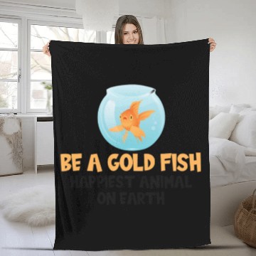 Discover Vintage Goldfish Carp Japan Aquarium Gold Fish Fleece Blankets