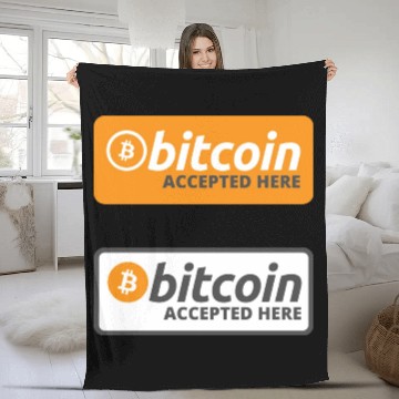Discover Bitcoin Accepted Here - Sticker Pack Fleece Blankets