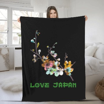 Discover Cherry Blossom Sakura Tree Symbol Word Kanji Love Fleece Blankets