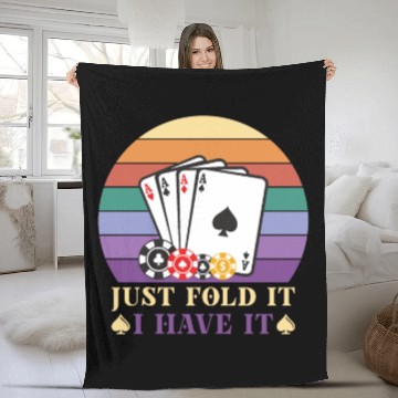 Discover Poker Casino Poker Player Gambling Roulette Gift Fleece Blankets