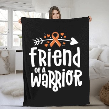 Discover Friend Of A Warrior Lymphoma Leukemia Cancer Fleece Blankets