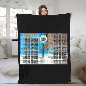 Discover Guitar Scales, Formulas, Circle Of 4ths & 5ths Fleece Blankets