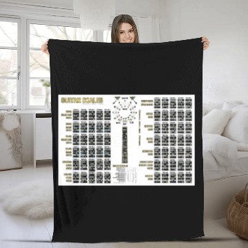 Discover Guitar Scales, Formulas, Circle Of 4ths & 5ths Fleece Blankets