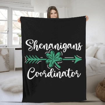 Discover Shenanigans Coordinator Funny St Patricks Day Fleece Blankets