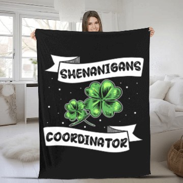 Discover Shenanigans Coordinator Funny St Patricks Day Fleece Blankets