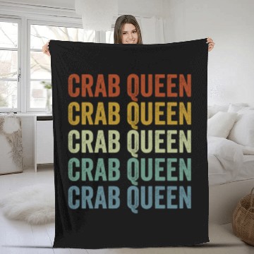 Discover Crab Queen Crab Lover Women Fleece Blankets