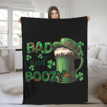 Discover Mens St Patricks Day Irland Irish Green Shamrock Fleece Blankets