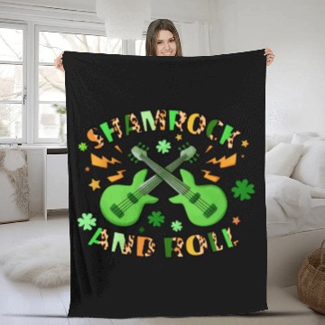 Discover St Patricks Day Boys Shamrock And Roll Toddler Kid Fleece Blankets