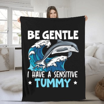 Discover Dolphin Lover Marine Biology Underwater Animal Fleece Blankets