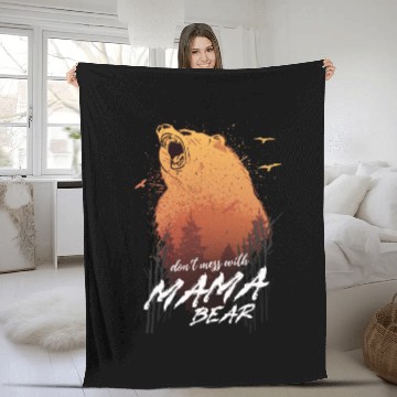 Discover Dont Mess With Mama Bear Proud Mom Day Fleece Blankets