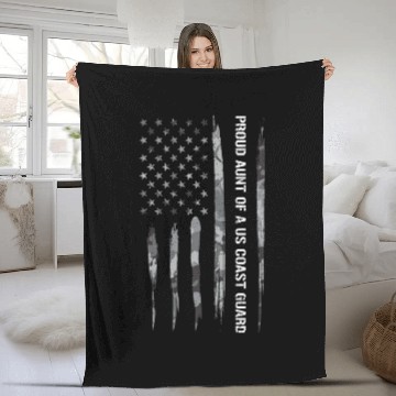 Discover Proud Aunt Of A Us Coast Guard Fleece Blankets