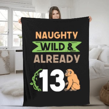 Discover Gift 13 years birthday girl boy Ape Monkey Fleece Blankets