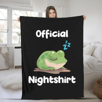 Discover Cute Frog Sleepshirt Nightwear Nightshirt Sleep Fleece Blankets