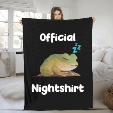 Discover Cute Frog Sleepshirt Nightwear Nightshirt Sleep Fleece Blankets