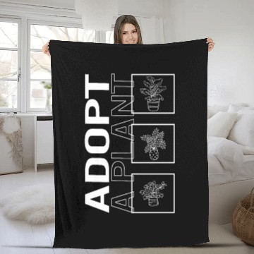 Discover Adopt A Plant, Garden Plant Gardening Lover Fleece Blankets