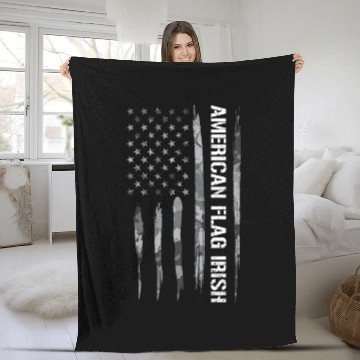 Discover American Flag Irish Fleece Blankets