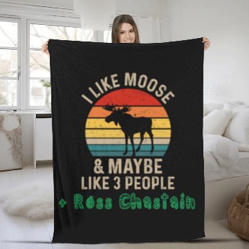 Discover I Like Moose Maybe Like 3 People and Ross Chastain Fleece Blankets