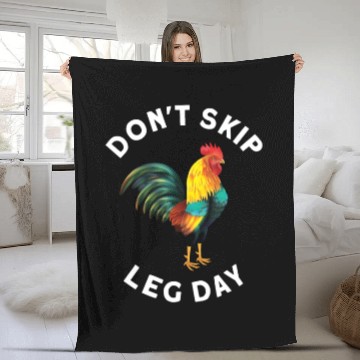 Discover Funny Don't Skip Leg Day For Body Builderrs Fleece Blankets