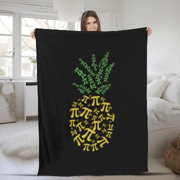 Discover Pineapple Pi Math Holiday Mathematics Funny Pi Fleece Blankets