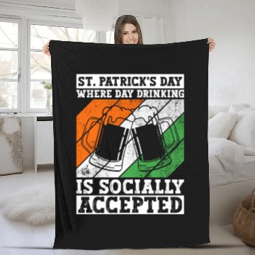 Discover St. Patrick's Day Where Day Drinking Is Socially Fleece Blankets