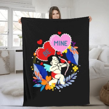 Discover Cupid Be Mine - Valentines Day Fleece Blankets