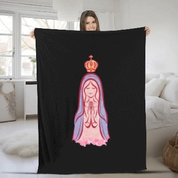 Discover Cute Our Lady Fleece Blankets