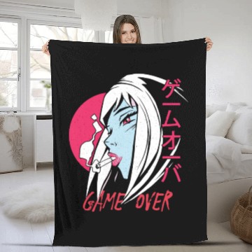 Discover Anime Manga Girl - Game over Fleece Blankets