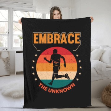 Discover Cross Running, Push Yourself To The Limit Fleece Blankets