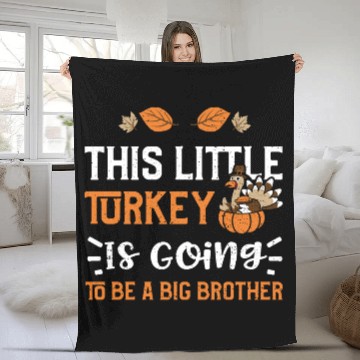Discover This Little Turkey Is Going To B... Fleece Blankets