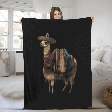 Discover Cute Llama Animal Lovers Mexican Llama Mexican Fleece Blankets