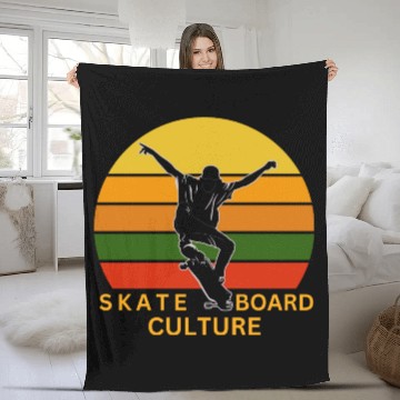 Discover Skateboard Culture Fleece Blankets