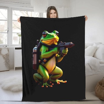 Discover frog Fleece Blankets