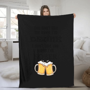 Discover Drunk and Sober Fleece Blankets