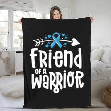 Discover Friend Of A Warrior Support Team Prostate Cancer Fleece Blankets