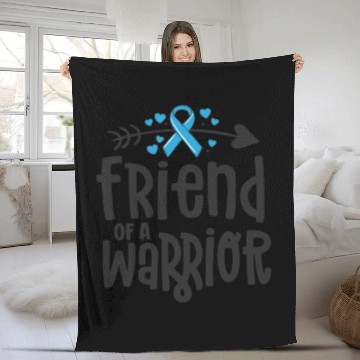 Discover Friend Of A Warrior Support Team Prostate Cancer Fleece Blankets