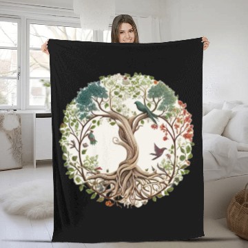 Discover Tree of Life Fleece Blankets