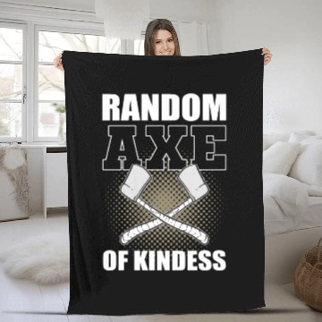 Discover Random Axe Of Kindness Woodcutter Woodworking Fleece Blankets