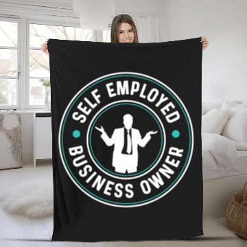 Discover Self Employed Business Owner Work Freelancer Boss Fleece Blankets