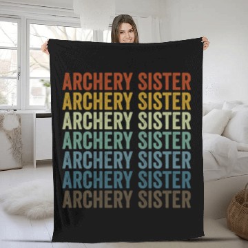 Discover Archery Sister Archer Bow And Arrow Sister Archery Fleece Blankets