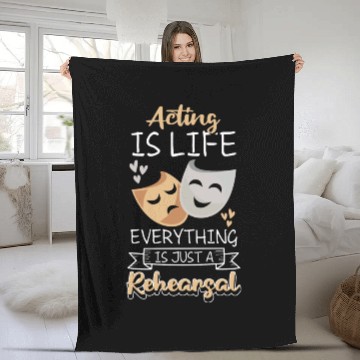 Discover Actress Rehearsal Singer Drama Club Fleece Blankets