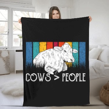 Discover Cows > People Lover Farm Animals Cow Fleece Blankets