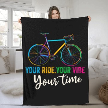 Discover Racing Bike Your Ride Your Vibe Your Time Cool Fleece Blankets