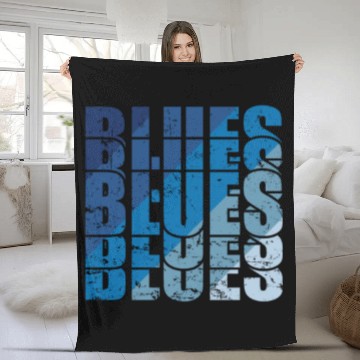Discover Blues Music Jazz Trumpet Chicago Fleece Blankets