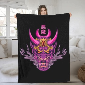 Discover Oni Demon Japan Fleece Blankets