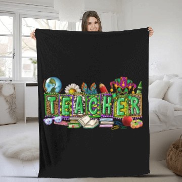 Discover Mardi Gras Teacher Fleece Blankets