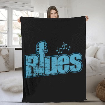 Discover Blues Music Chicago Trumpet Fleece Blankets