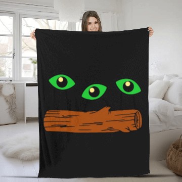 Discover Eyes On Log Fleece Blankets