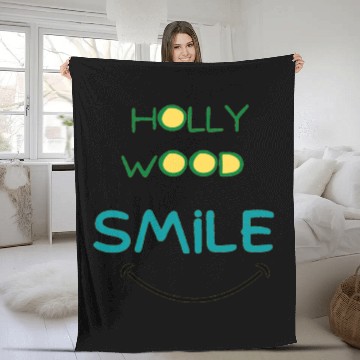 Discover Hollywood smile Fleece Blankets
