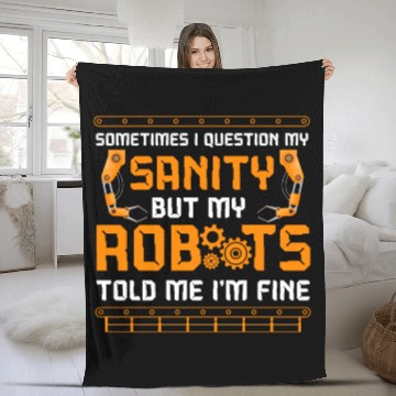 Discover Robot Robotics Engineer Vintage Fleece Blankets