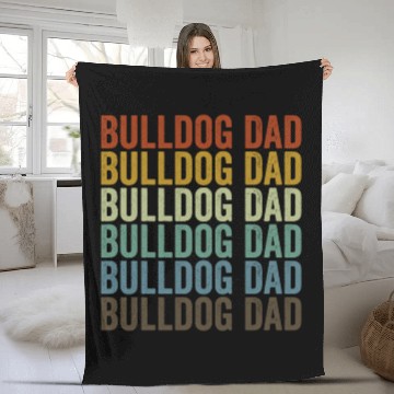 Discover Bulldog Dad Bulldog Lover Dog Dad Fleece Blankets